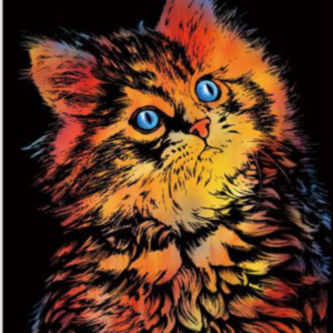 skretç rəsm "pişik"