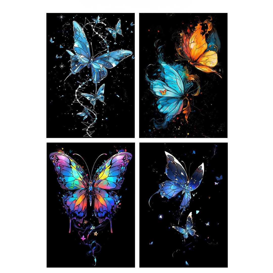 neon skretç rəsm "kəpənək"