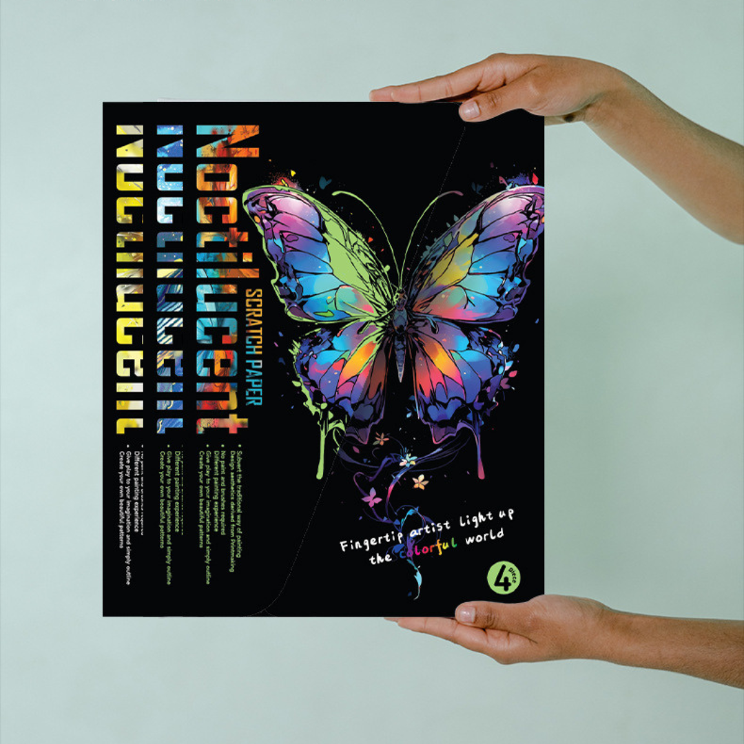 neon skretç rəsm "kəpənək"