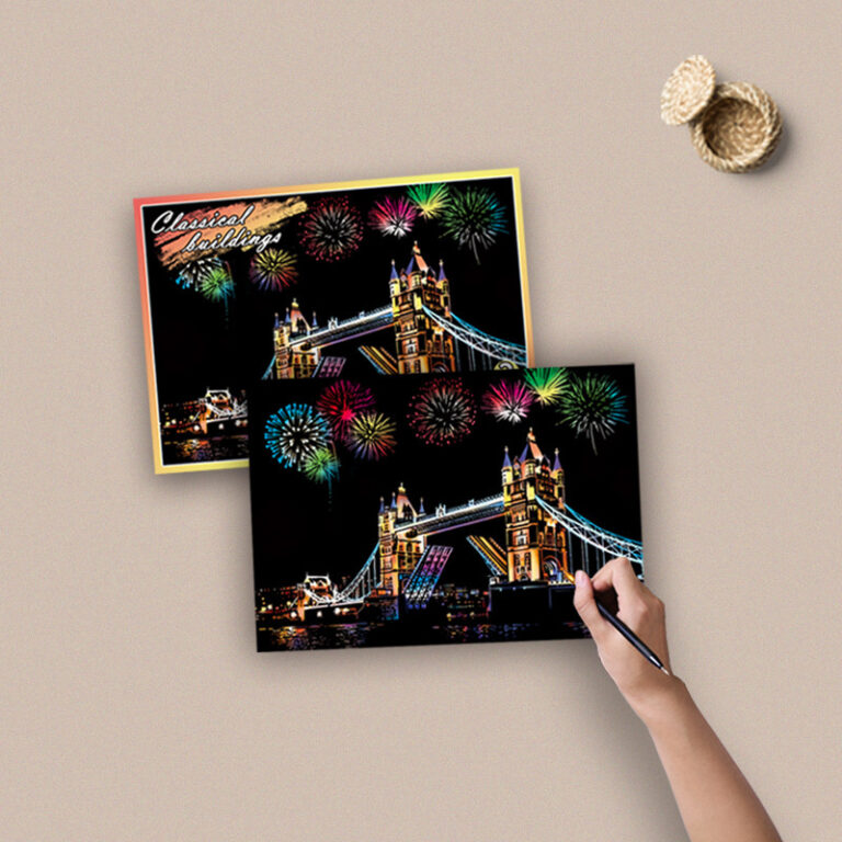 skretç rəsm seti klassik memarlıq abidələri, scratch art set