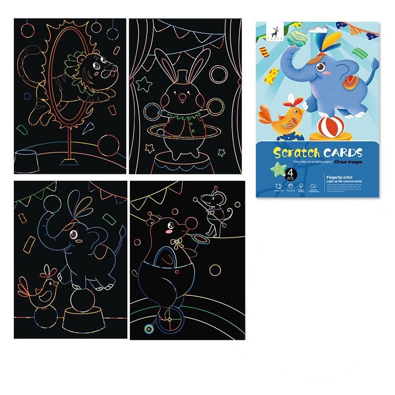 uşaqrlar üçün skretç rəsm seti, scratch art set