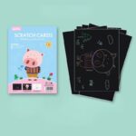 skretç rəngləmə seti heyvanlar, scratch art set for kids