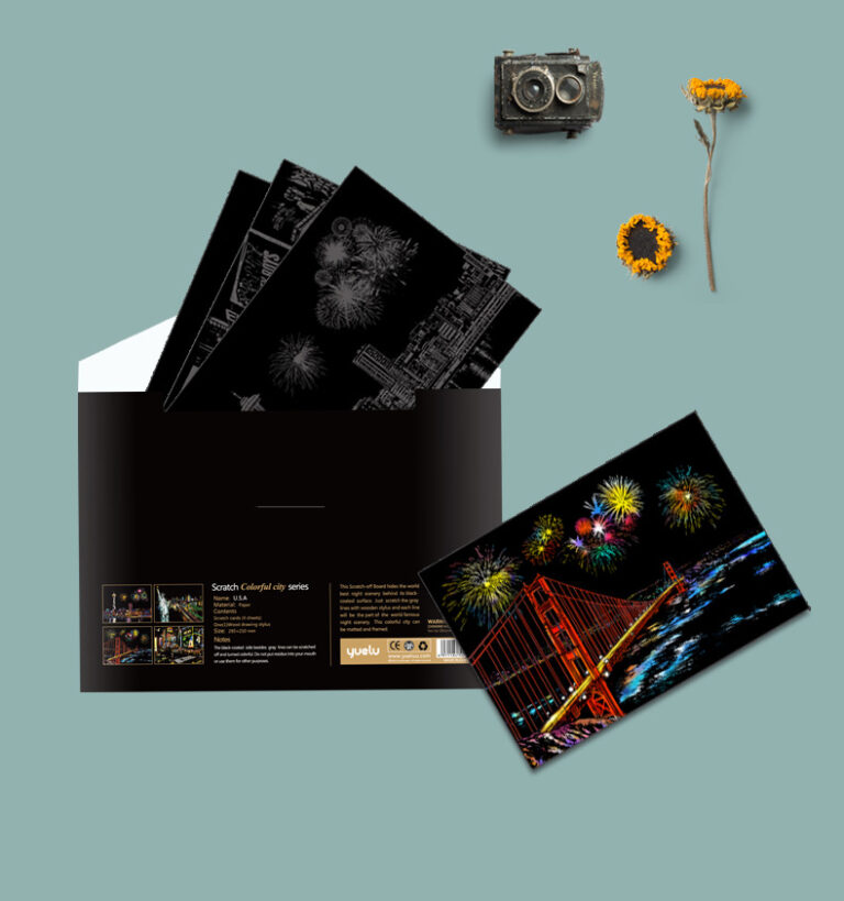 skretç rəsm seti amerika şəhərləri, scratch art set USA