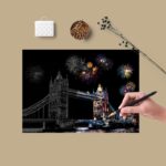 skretç rəsm seti Avropa şəhərləri, scratch art set Europe