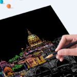 skretç rəsm seti Avropa şəhərləri, scratch art set Europe