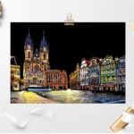skretç rəsm seti Avropa şəhərləri, scratch art set Europe