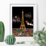 məhşur şəhərlər skretç rəsm seti, scratch art set famous cities