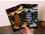 skretç rəsm dəsti sian çin şəhərləri, scratch art set xian