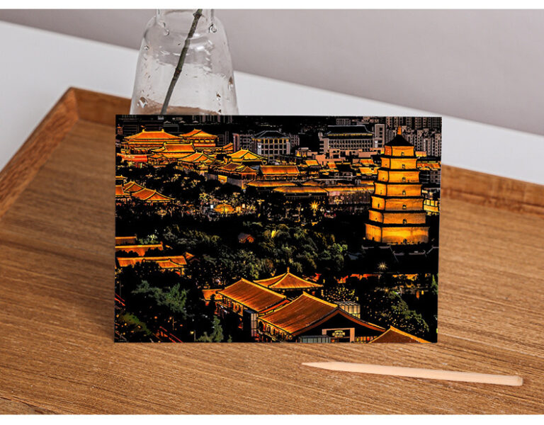 skretç rəsm dəsti sian çin şəhərləri, scratch art set xian