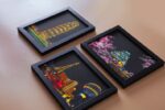 skret rəsm seti sakura, scratch art set