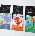 uşaqrlar üçün skretç rəsm seti dinozavr, scratch art set dino