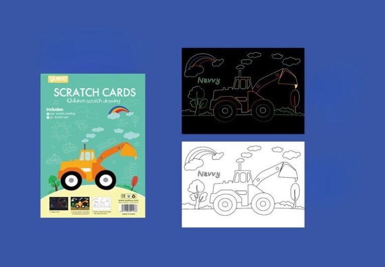 uşaqlar üçün skretç rəngləmə seti maşınlar, scratch art set for kids