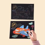 uşaqlar üçün skretç rəngləmə seti maşınlar, scratch art set for kids